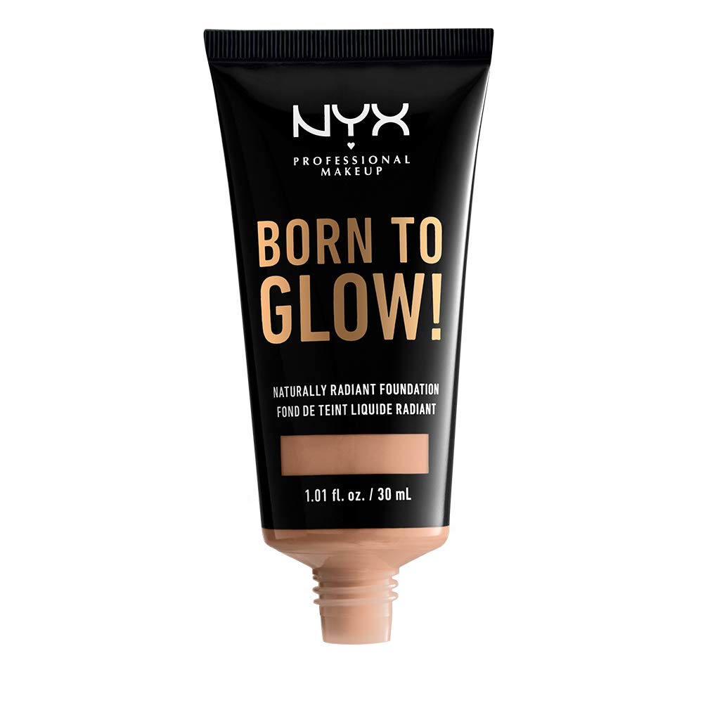 NYX PROFESSIONAL MAKEUP Born To Glow Naturally Radiant Foundation, Medium Cov...