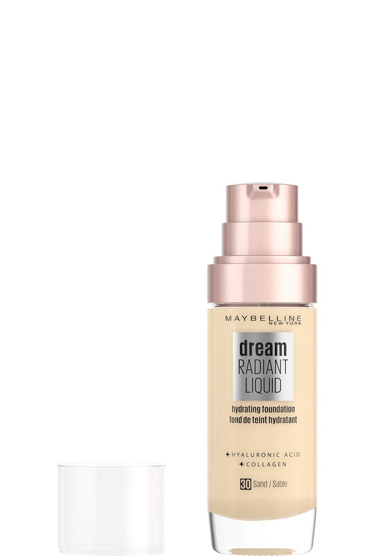 Maybelline New York Dream Radiant Liquid - Liquid Foundation, Tone 030 Sand