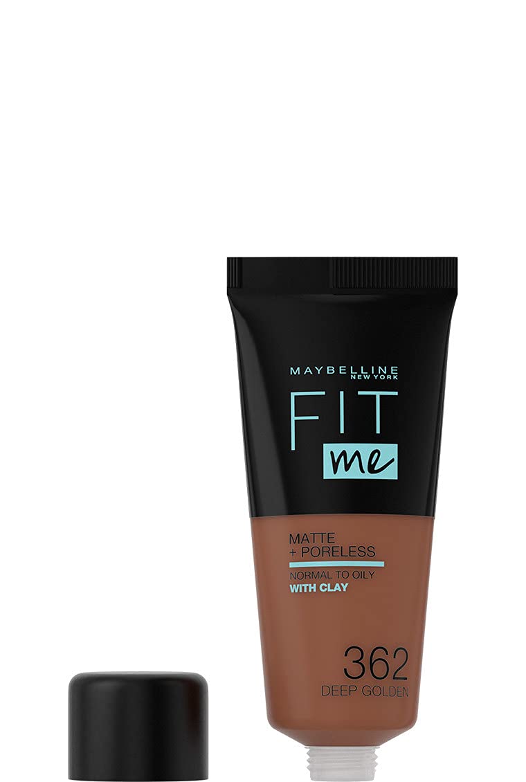 Maybelline Fit Me Foundation, Matte & Poreless, Full Coverage Blendable Norma...