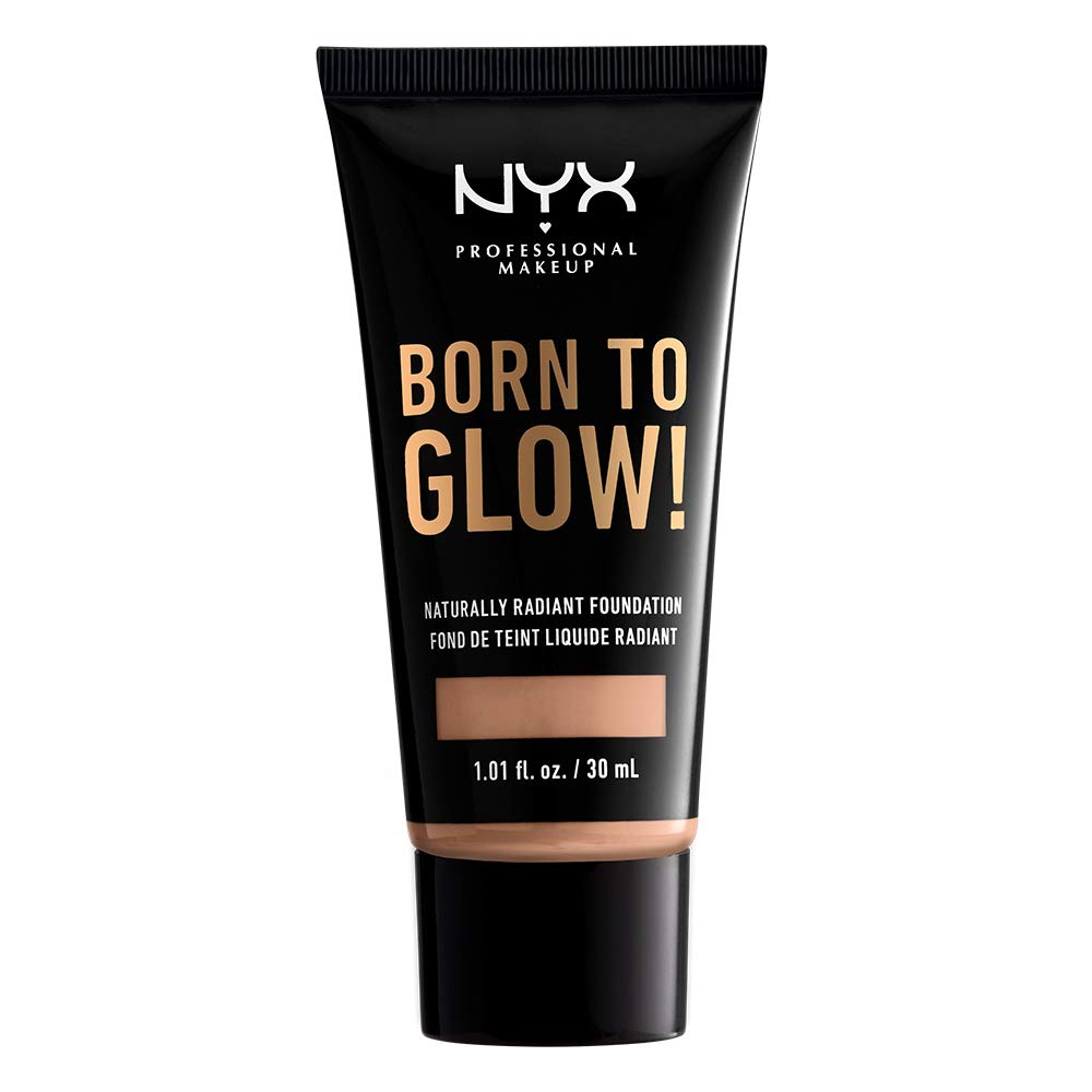 NYX PROFESSIONAL MAKEUP Born To Glow Naturally Radiant Foundation, Medium Cov...