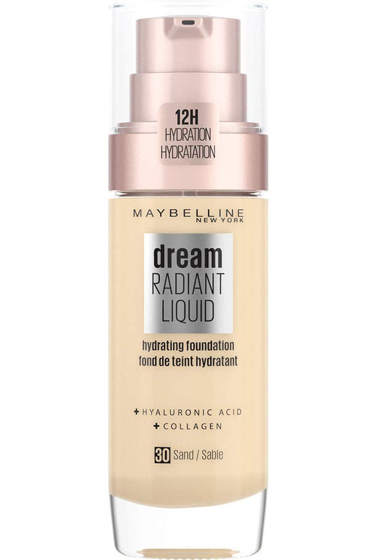 Maybelline New York Dream Radiant Liquid - Liquid Foundation, Tone 030 Sand