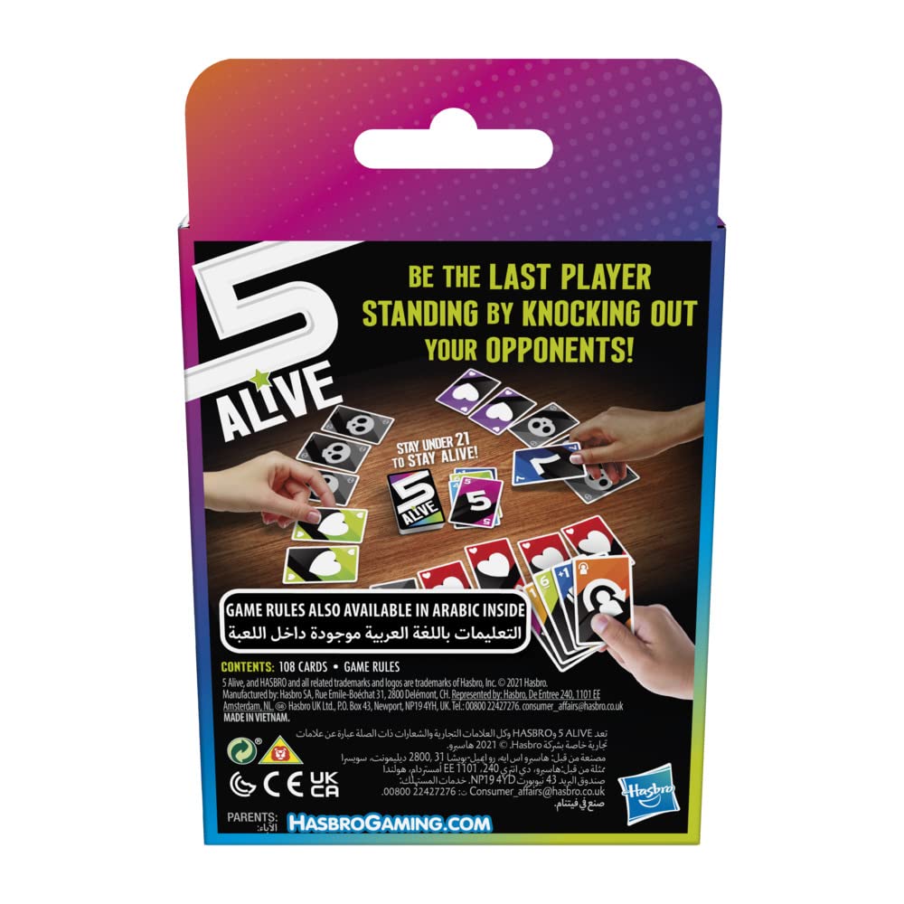 Hasbro Gaming 5 Alive Card Game, Kids Game, Fun Family Game for Ages 8 and Up...