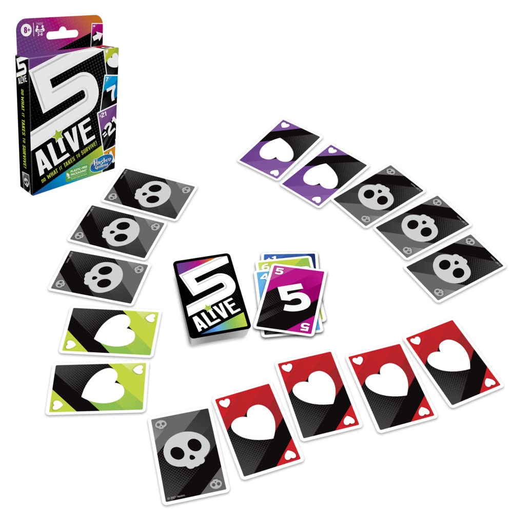 Hasbro Gaming 5 Alive Card Game, Kids Game, Fun Family Game for Ages 8 and Up...