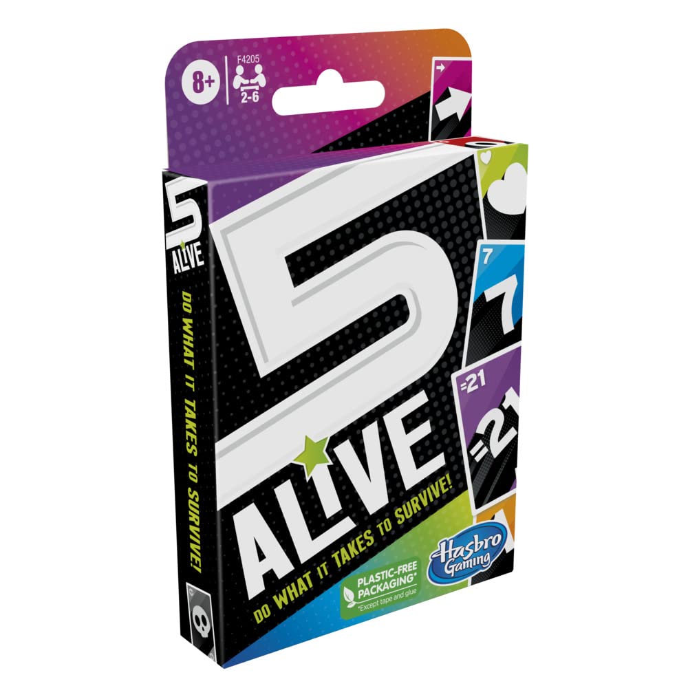 Hasbro Gaming 5 Alive Card Game, Kids Game, Fun Family Game for Ages 8 and Up...