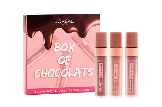 L’Oreal Paris Box of Chocolates Ultra-Matte Liquid Lip Giftset