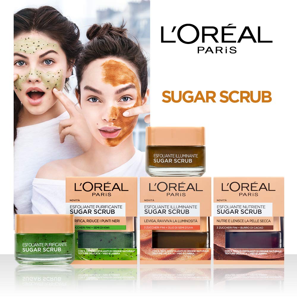 sugar scrub facial purifying exfoliating 50 ml