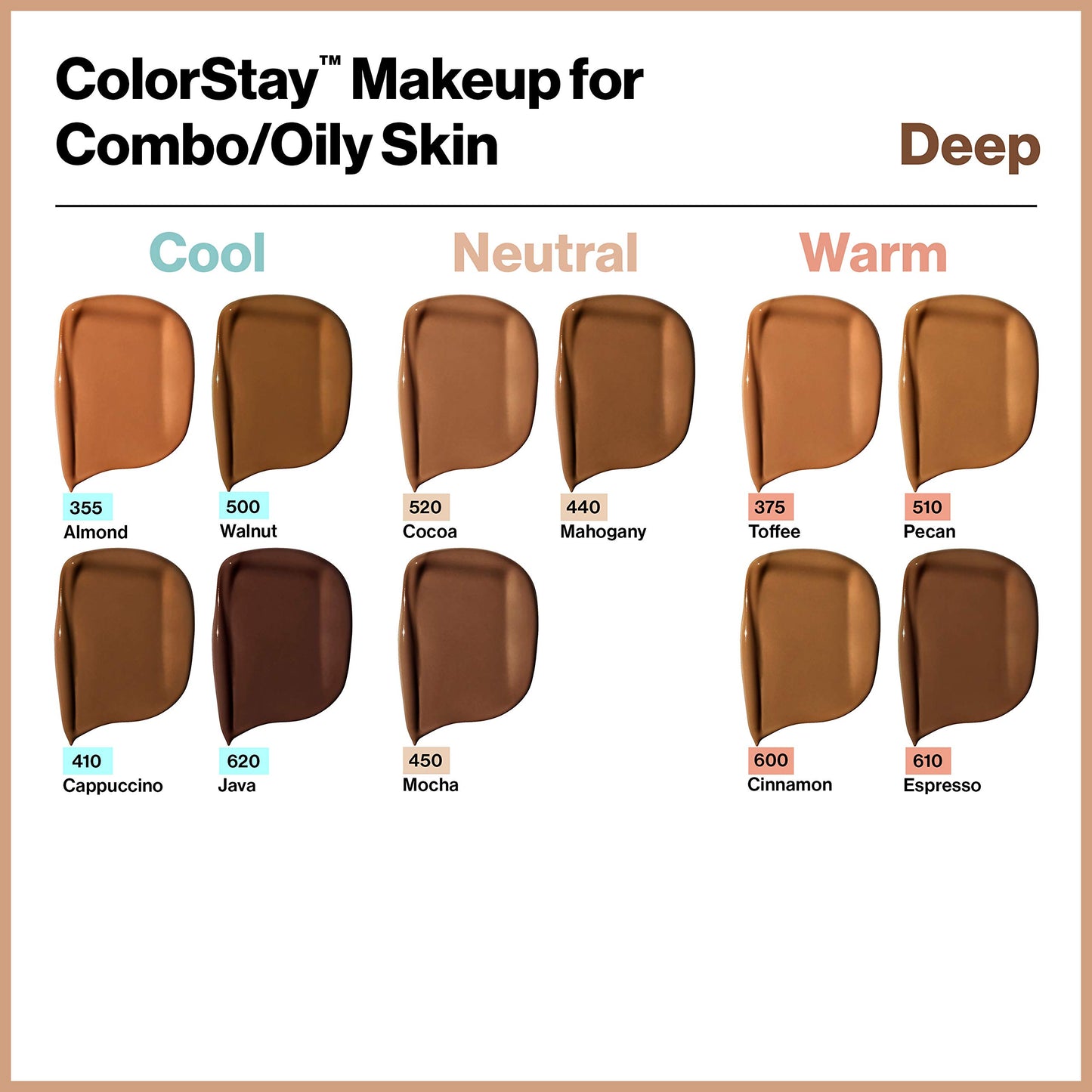 Revlon Colorstay Liquid Foundation Makeup for Combination/Oily Skin SPF15 Med...