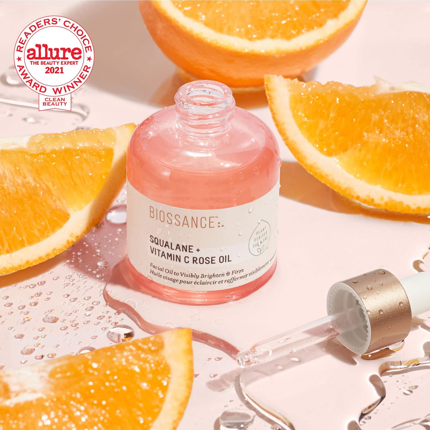 Biossance Squalane + Vitamin C Rose Oil