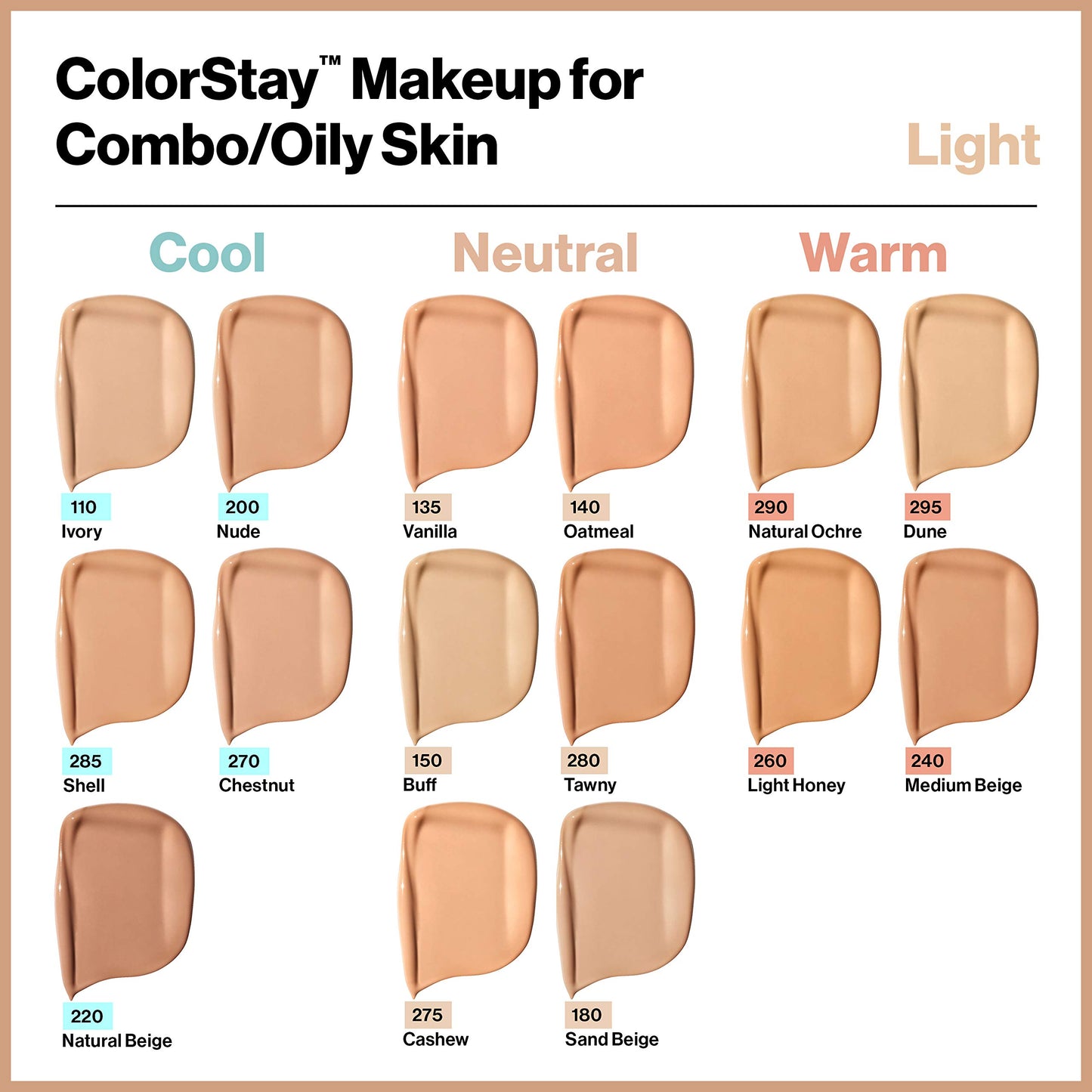 Revlon Colorstay Liquid Foundation Makeup for Combination/Oily Skin SPF15 Med...