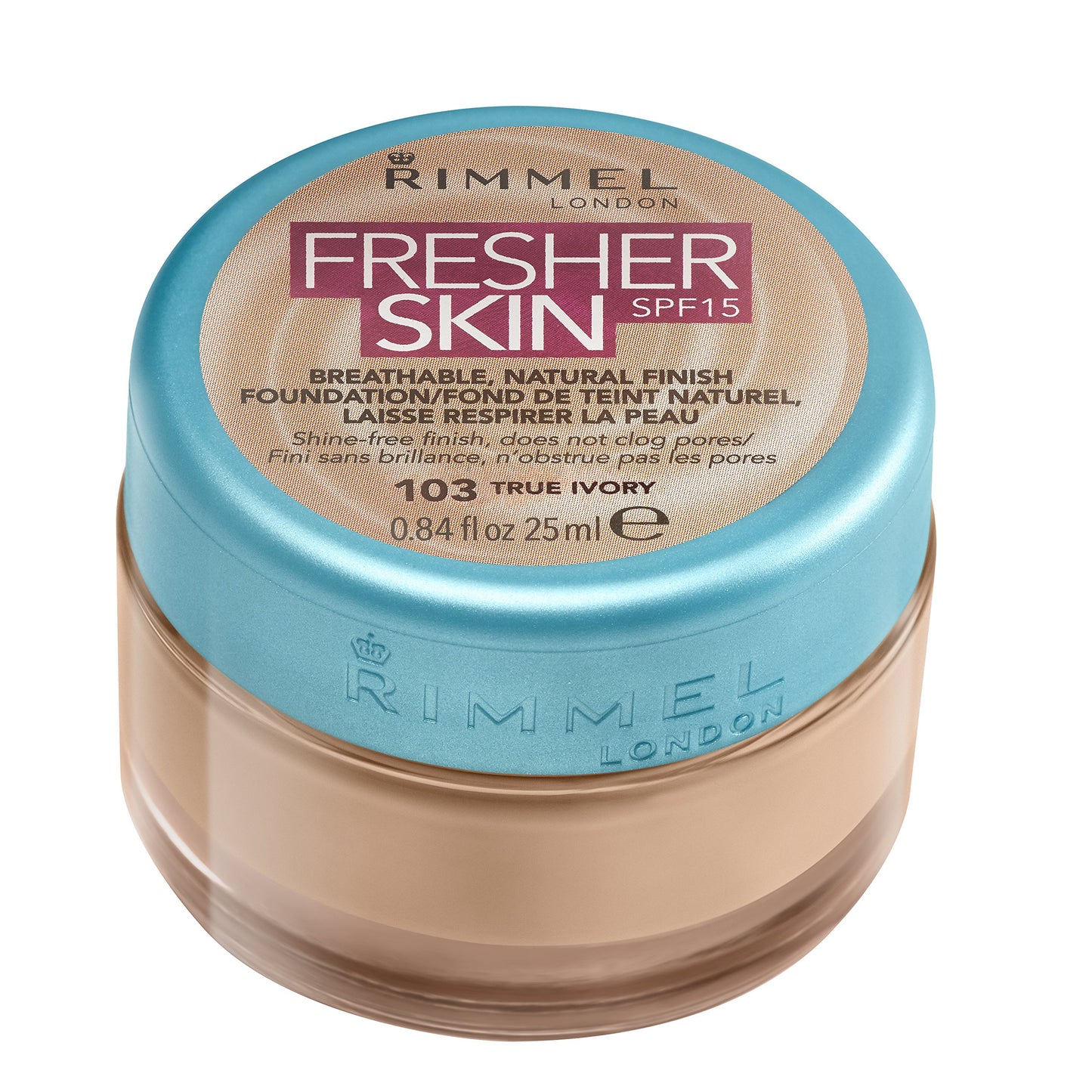 Rimmel London Fresher Skin Foundation, 103 True Ivory