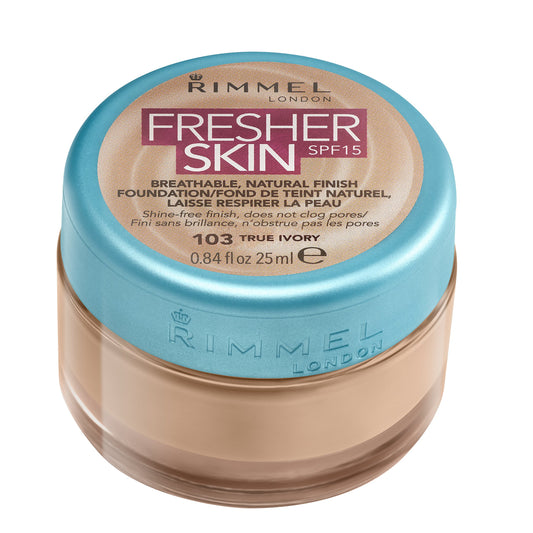 Rimmel London Fresher Skin Foundation, 103 True Ivory